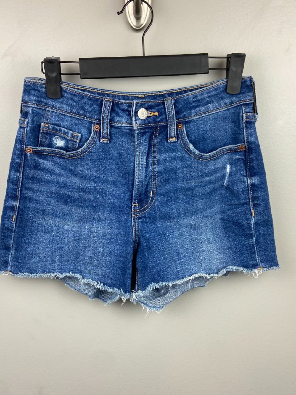 Old Navy OG Highrise Shorts Medium Wash Denim Cut Off Shorts Size 0